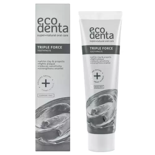 Ecodenta Dentifricio Senza Fluoro - Tripla Forza per Denti e Smalto