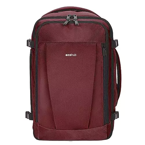 ECOHUB Zaino da Viaggio Ryanair 40x20x25, 13 Tasche