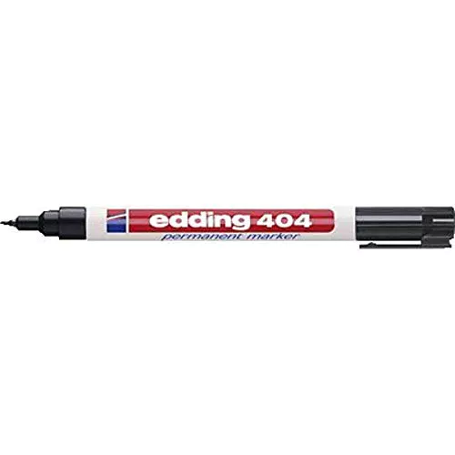 edding 404 Marcatore Permanente, Nero, 1 Penna, Punta Tonda Extra Fine 0