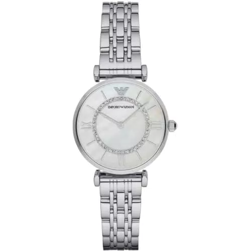 Emporio Armani Orologio Donna, pelle nera