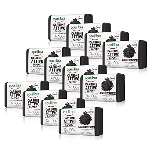 Equilibra Carbone Attivo Sapone 100% vegetale, 100 g