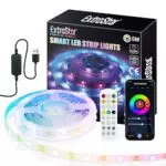 EXTRASTAR Striscia LED 5M, Luci Led Camera da Letto con APP Bluetooth e Telecomando