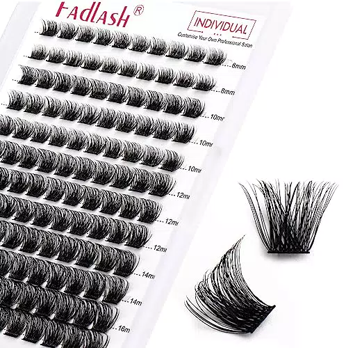 FADLASH Ciglia Finte Ciuffetti Riutilizzabili D Curl Mix 8-16mm