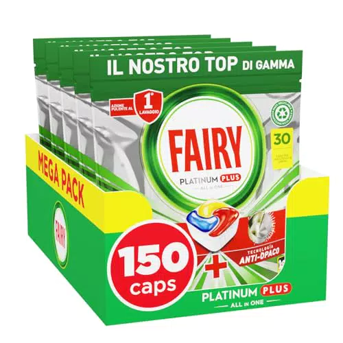 Fairy Platinum Plus Detersivo per Lavastoviglie con Tecnologia Anti-Opaco