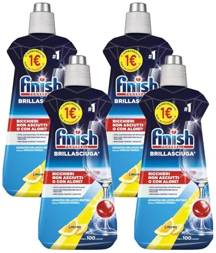 Finish Brillantante Lavastoviglie al Limone, 1 Prodotto da 500 ml di Brillantante