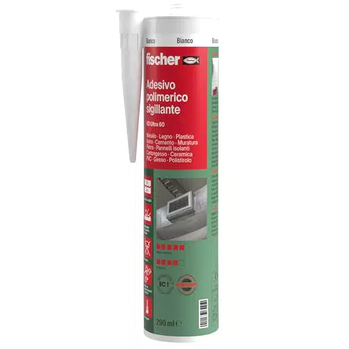 Fischer KD Ultra Sigillante Adesivo MS Polimerico Extra Forte per Interni ed Esterni