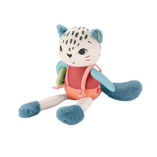 Fisher-Price Leopardino Scopri e Gioca - Peluche Morbido in Tessuto Riciclato