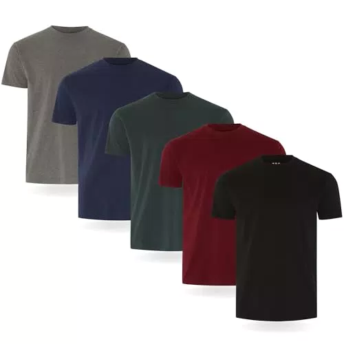 FM London Maglietta da Uomo in Cotone 100% - T-Shirt Premium Design Leggermente Aderente