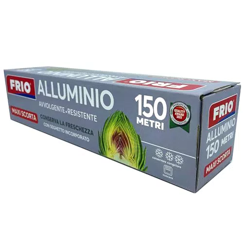 FRIO Carta Alluminio con Seghetto Incorporato per Cucina Professionale