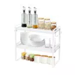 FURNITABLE Scaffale Portaspezie in Legno, Organizer Salvaspazio per Cucina