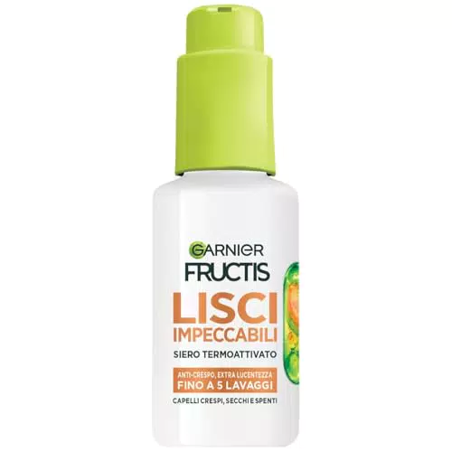 Garnier Fructis Siero Termoprotettore per Capelli Lisci e Lucenti con Cheratina Vegetale e Olio di Argan