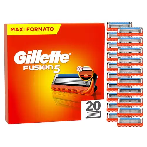 Gillette Fusion5 Lamette di Ricambio con Striscia Lubrificante per Rasatura Perfetta