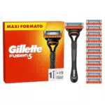 Gillette Fusion5 Rasoio Barba, 1 Rasoio Gillette + 12 Lametta Di Ricambio