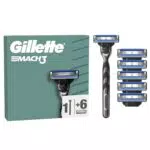 Gillette Mach3 Rasoio Regolabarba con Lame a Rincorsa e Gel Lubrificante