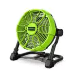 Greenworks G24FAN Ventilatore Ibrido a Batteria, 5 Velocità, Rotazione 360°