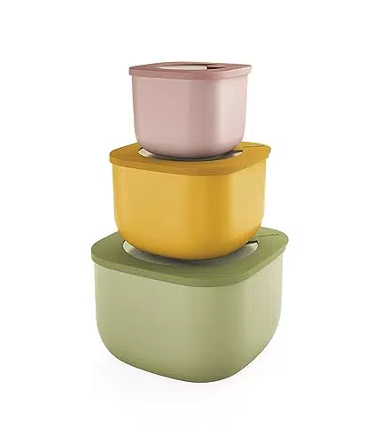 Guzzini Contenitori Ermetici Alti per Frigo, Freezer e Microonde - Store&More Bio