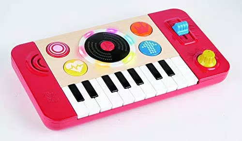 Hape Studio DJ Mix & Spin, Strumento musicale per bambini: migliora le abilità musicali e la coordinazione dai 12 mesi