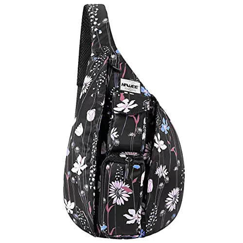HAWEE Sportivo Zaino Monospalla Viaggio Petto Borsa Monospalla Crossbody Zaino Spalla Antifurto Petto Borsa Spalla Casual per Uomo Donna Adolescenti Vita Lavoro Outdoor Viaggio Ciclismo