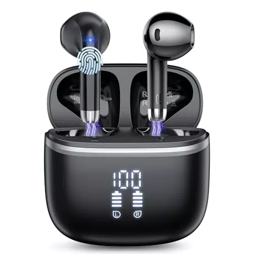 HOIFA Cuffie Bluetooth, Auricolari Bluetooth 5.4 Cuffie Wireless In Ear con microfono stereo ENC HD