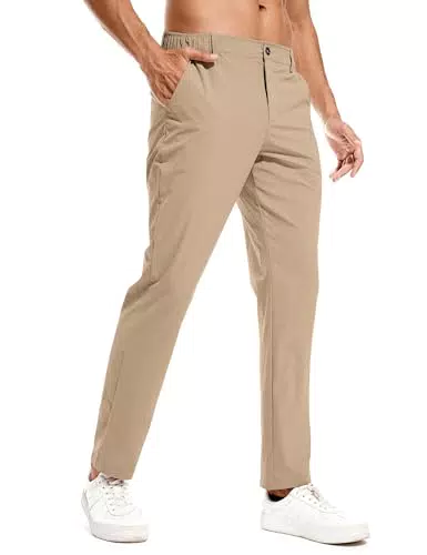 Holure Pantaloni da golf uomo impermeabili slim fit leggeri elasticizzati con tasche