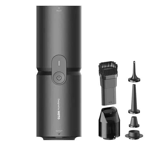 HOTO Aspirabriciole Portatile 15000Pa 4 in 1 per Auto, Casa e Animali Domestici