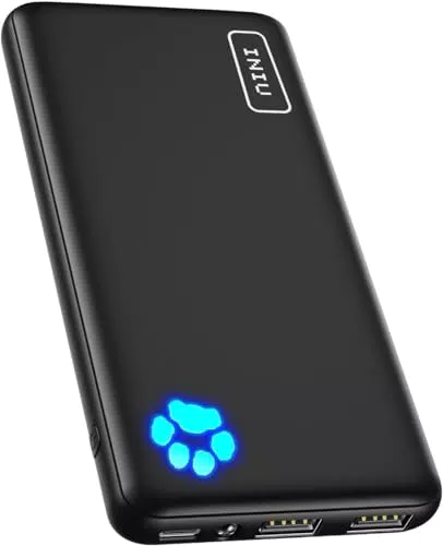 INIU Power Bank 10000mAh Ricarica Rapida Portatile per iPhone e Samsung