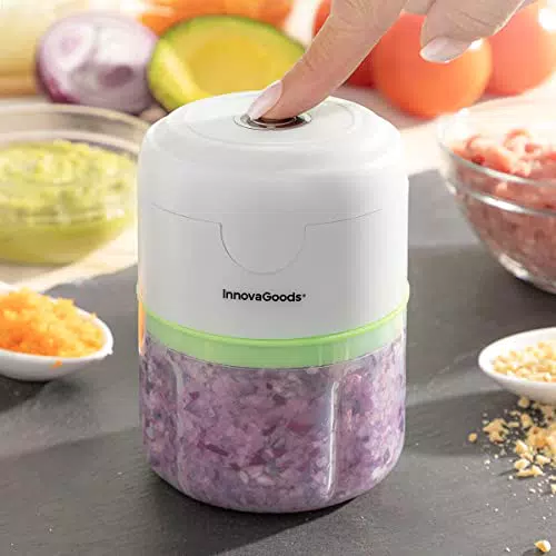 InnovaGoods Echoppie Mini Tritatutto Portatile, Pratico e Versatile per Frutta e Verdura