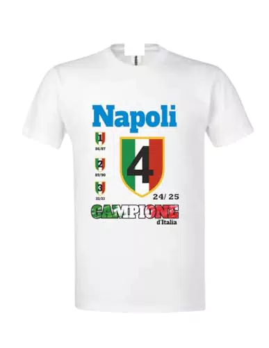 Intermezzo T-Shirt Napoli Campioni d'Italia per Tifosi Partenopei