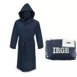 Irge Accappatoio in Microfibra con Cappuccio e Borsetta Unisex