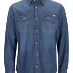 Jack & Jones Camicia di Jeans con Bottoni in Madreperla