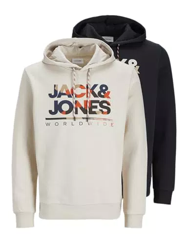 Jack & Jones Jjluke Sweat Hood Felpa con Cappuccio Uomo