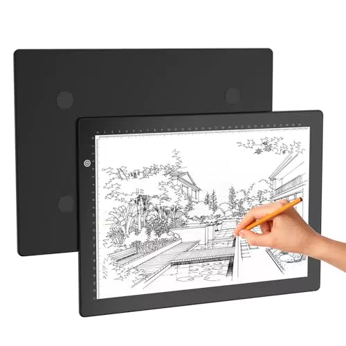 JSKLAMP Tavoletta Luminosa A4 con Luminosità Regolabile per Disegnare e Schizzi