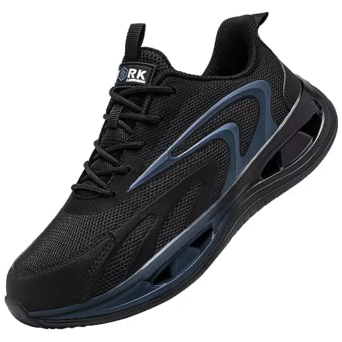 LARNMERN Scarpe Antinfortunistiche Uomo Anti-Schiacciamento Ammortizzazione Comodo Traspiranti Leggere Scarpe da Lavoro con Punta in Acciaio