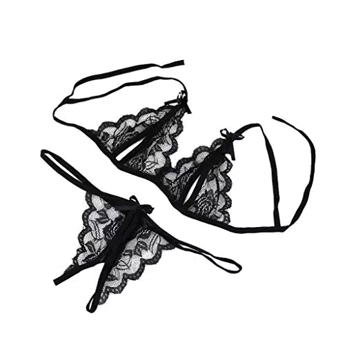 Intimo Sexy Donna Lingerie Camicia da Notte in Pizzo Scollo a V