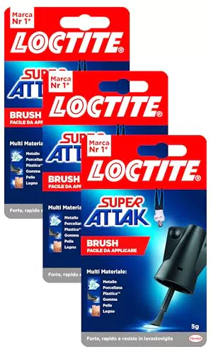 Loctite Super Attak Brush, Colla Liquida Trasparente con pennello