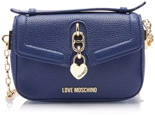 Love Moschino, BORSA A SPALLA Donna, Blu, Taglia unica