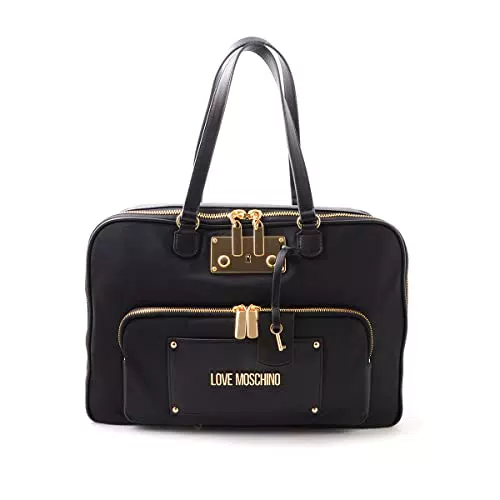 Love Moschino JC4157PP1GLG1, Borsa a Spalla, Donna, Nero