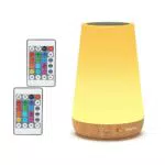 Luce Notturna Bambini, Lampada da Comodino LED, Dimmerabile Lampada Multicolori con Ricaricabile USB