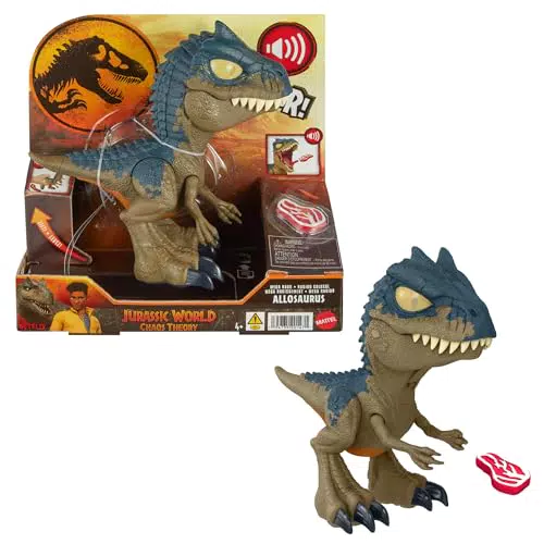 Mattel ​Jurassic World: Teoria del Caos Netflix - Chomp Chomp - Allosauro Mega Ruggito