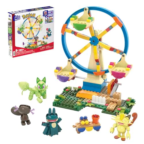 Pokémon Ruota Panoramica Adventure Builder, set di costruzione con personaggi 8+