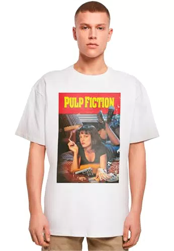 MERCHCODE Mc896-pulp Fiction Poster Oversize Tee T-Shirt