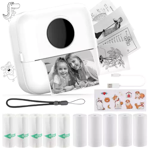 Mini Stampante Fotografica Termica per Foto e Ricevute con Adesivo per Smartphone
