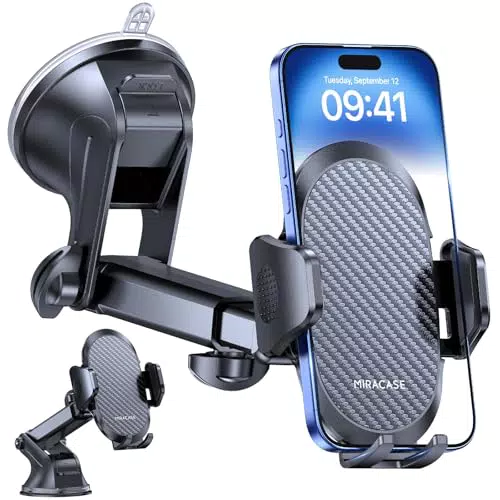 Miracase Supporto Telefonico Auto con Ventosa e Rotazione 360° Universale