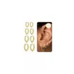MOROTOLE 4 Paia Orecchini Donna Argento 925, Set Orecchini Donna Oro con Zirconi Cubici 5A Ipoallergenici Regali di Gioielli Diametro 6/8/10/12/14mm