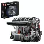 Mould King 10087 Modello Motore Benzina A 4 Cilindri Azionamento Del Motore Kit di Montaggio Meccanico Blocchi Giocattolo Motore A Scoppio Modellismo