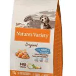 Nature's Variety Original No Grain, Cibo per Cani Junior con Salmone Diliscato 2 Kg