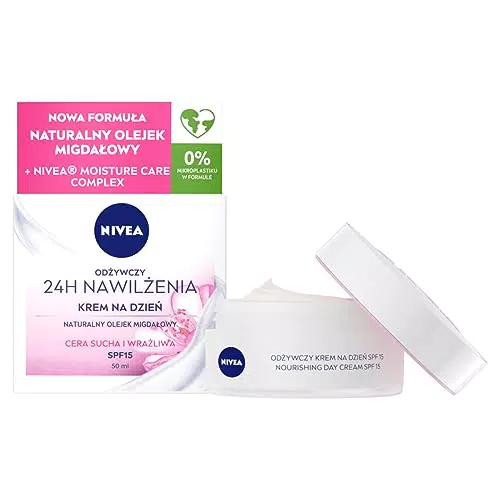 NIVEA 24H Idratante Crema Viso Nutriente Giorno Carne Secca e Sensibile SPF 15