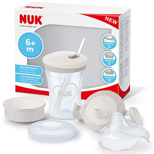 NUK Set 3-in-1 Trainer Cup, Magic Cup 360° e Action Cup per Bambini