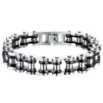 OIDEA Bracciale Uomo in Acciaio Inox - Catena a Forma di Bici