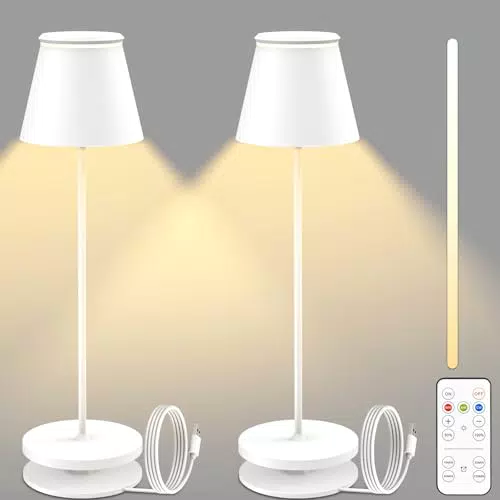 Onherm Lampade da Tavolo LED Dimmerabili Senza Fili con Telecomando e Timer